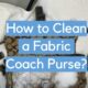 How to Clean Coach Fabric Purse?