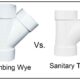 Difference Between Tee and Wye Horizontal