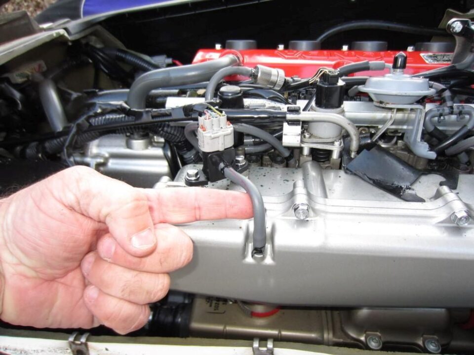 Failing knock sensor on engine timing nissan