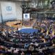 UN and EU officials discussing opposition to solar geoengineering at a global climate meeting
