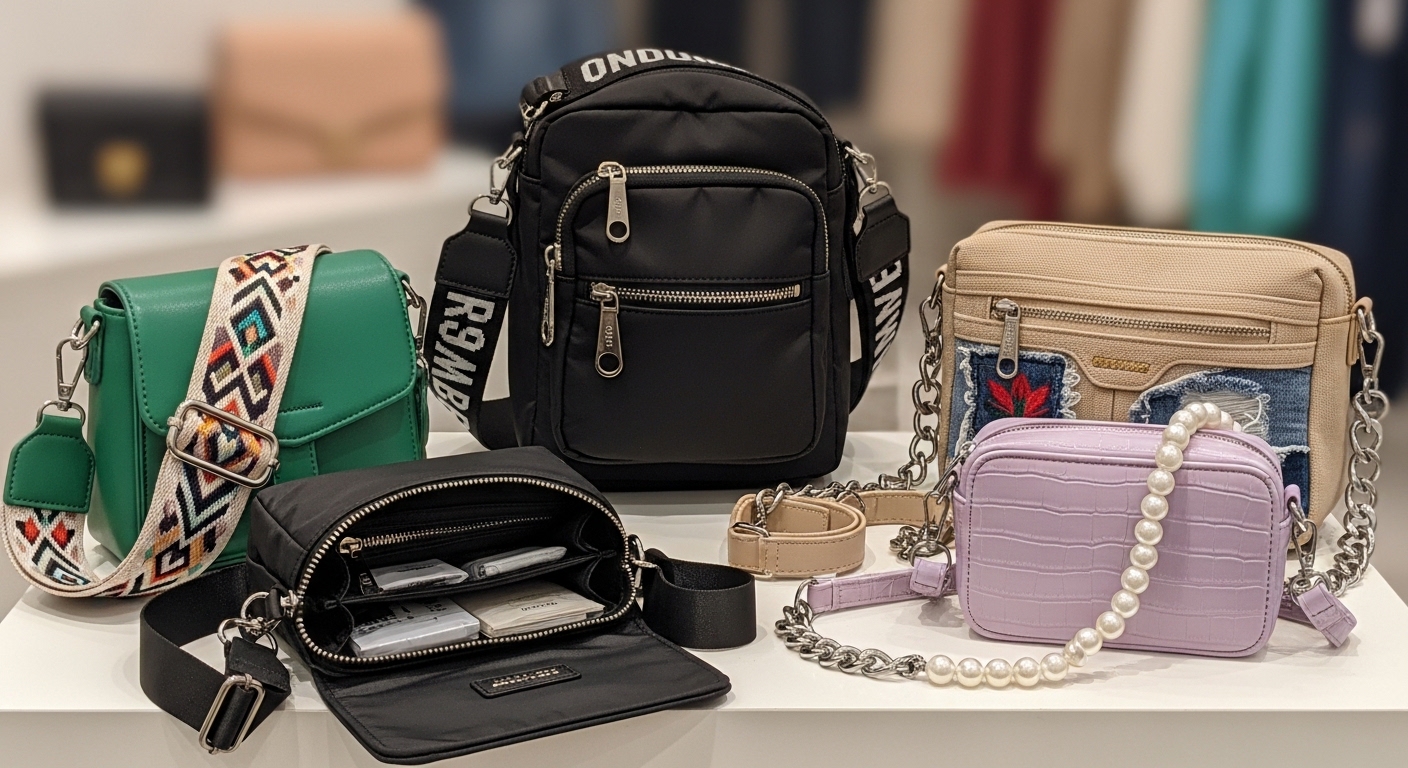 Stylish budget-friendly crossbody bags displaying current fashion accessories trends